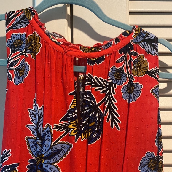 LOFT floral red romper - Picture 2 of 4